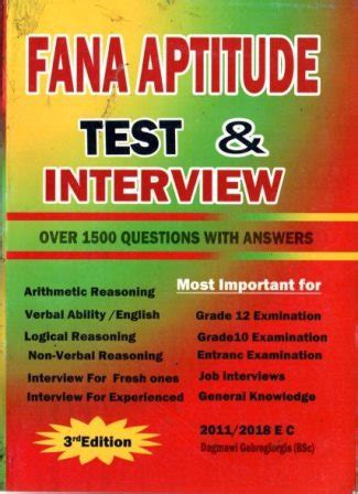 Request a review. . Fana aptitude book in ethiopia pdf download